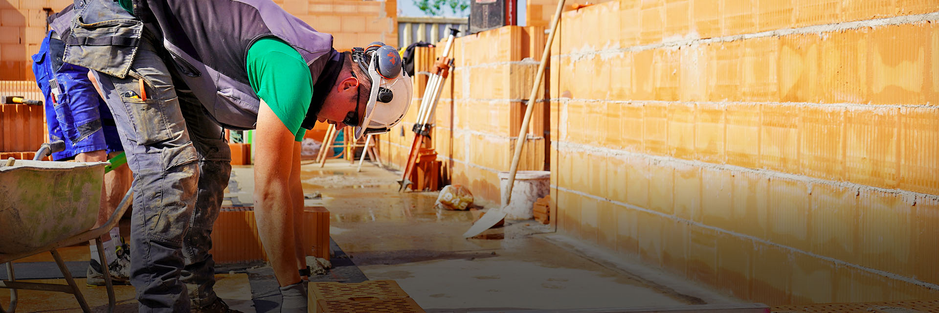 Arbeiter auf Baustelle