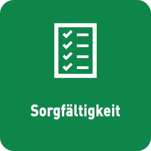 Piktogramm f&uuml;r Sorgf&auml;ltigkeit
